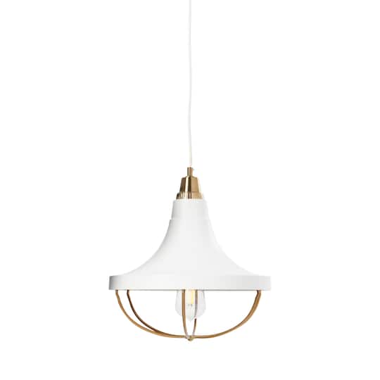 Hello Honey® Robert Stevenson Lighting Presley Caged Trumpet Metal Ceiling Light